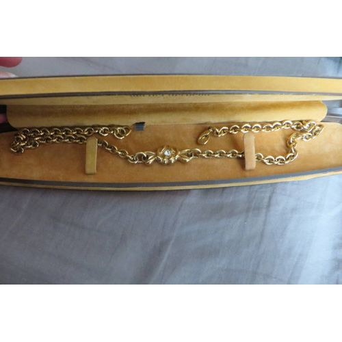 Ancien Collier Métal Doré Logo Lg