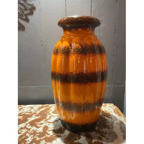 Grand vase cramique scheurich West Germany orange