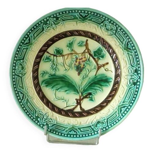 Assiette En Barbotine Fin 19me Multicolore