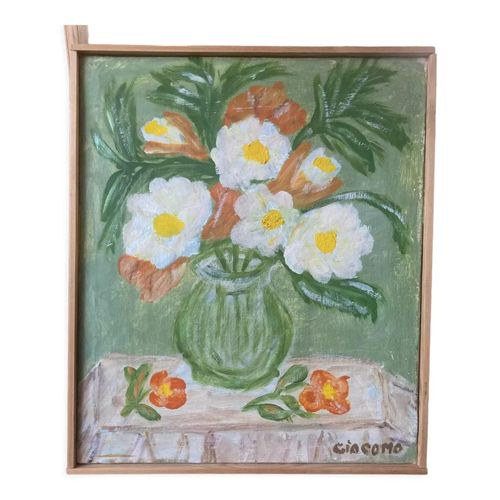 Bouquet de fleurs peint par un dnomm Giacomo multicolore