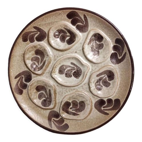 Assiette Hutres Vintage Franaise De Pornic Beige