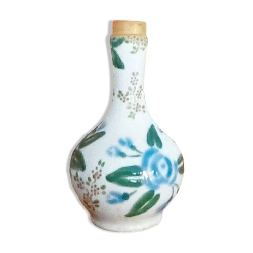 petit vase fleuri Limoges vintage multicolore