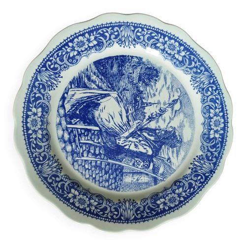 Assiette Murale Bleu