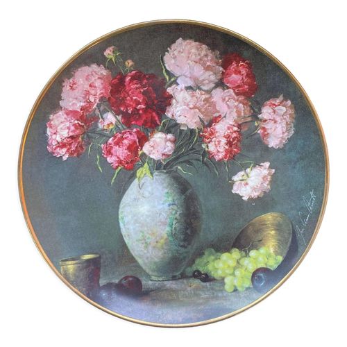 Assiette Numrote Par Joe Anna Arnett Collection Aposapospeonies In Bloom Multicolore