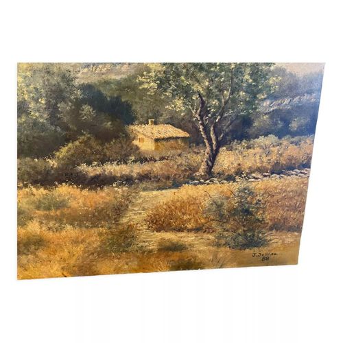 Peinture aposaposSainte Victoireaposapos J Jullien multicolore