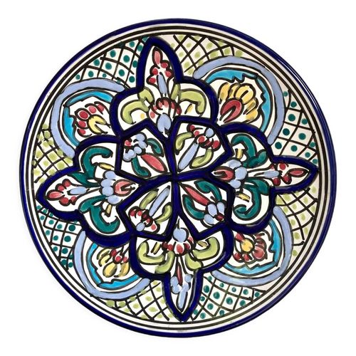 Assiette Cramique Dcorative Polychrome Multicolore
