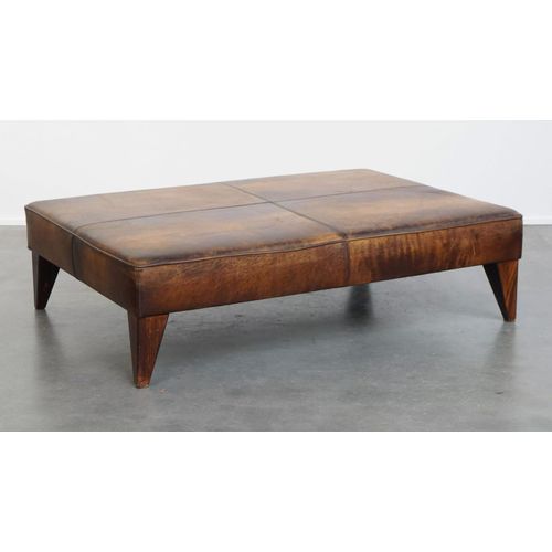 Table Basse En Cuir De Mouton Bois
