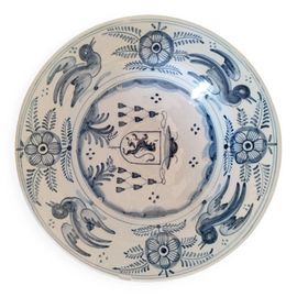 Assiette En Faence De Talavera Dcor Daposarmoirie Aposaposla Menora Bleu