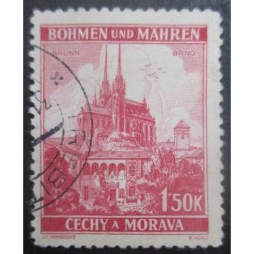 Boheme Et Moravie N°30 Cathédrale De Brno Oblitéré