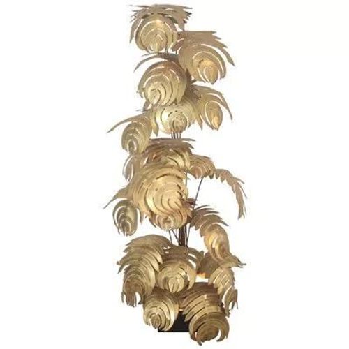 Lampadaire Monstera Style Maison Jansen France Annes 1980 Dore