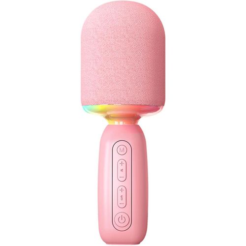 Kalanka-Microphone De Karaoké Bluetooth Sans Fil Avec Lumière Rvb, Haut-Parleur De Karaoké Portable Pour Enfants Adultes, Prise En De La Voix Intelligente Ai, Changement De Voix,