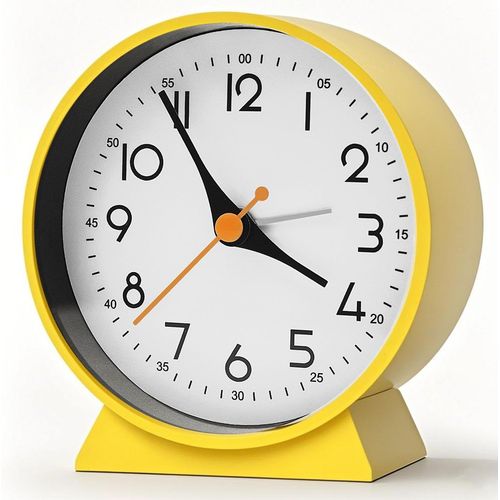 Kalanka-Réveil Analogique Sans Tic-Tac - Petite Horloge De Table Rétro Pour Décoration De Salon, Chambre À Coucher, Table De Chevet Pour Adultes, Personnes Âgées, Enfants, Voyage - Fonctionne Avec Pi