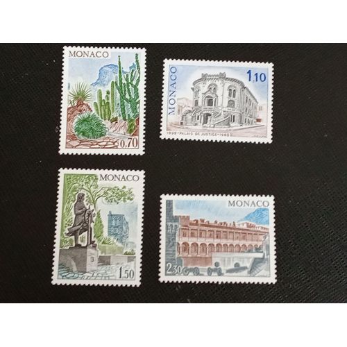 Timbre Monaco Y T 1214 A 1217 Série : Vues Et Bâtiments De La Principauté 1980 (040709 )