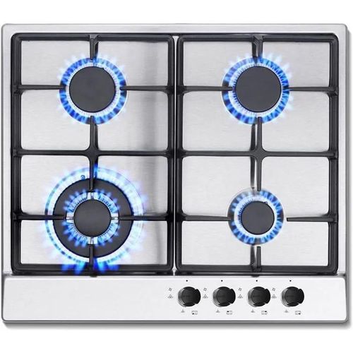 Plaque de cuisson au gaz - SNDOAS - 4 foyers - 8060W - Acier inoxydable - Sécurité Thermocouple