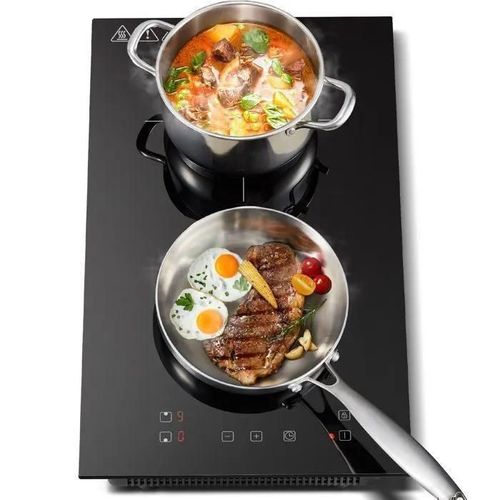 Table de cuisson induction - Plaque induction - 2 foyers - 3300 W - Commandes tactiles - Sécurité enfant