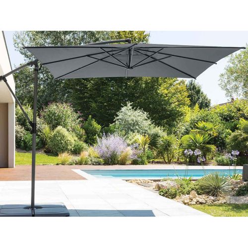 Parasol Déporté Carré Manoa Ardoise - 2,5 X 2,5 M - Hespéride