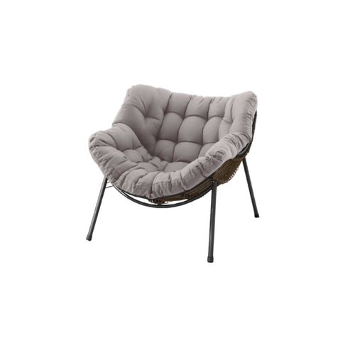 Fauteuil De Jardin Maiso Noir En Acier - Jardideco