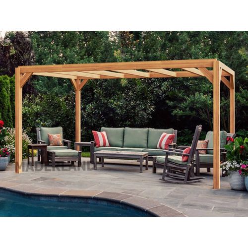 Pergola En Bois Lamellé-Collé Lille 500 X 300 Cm - Maderland
