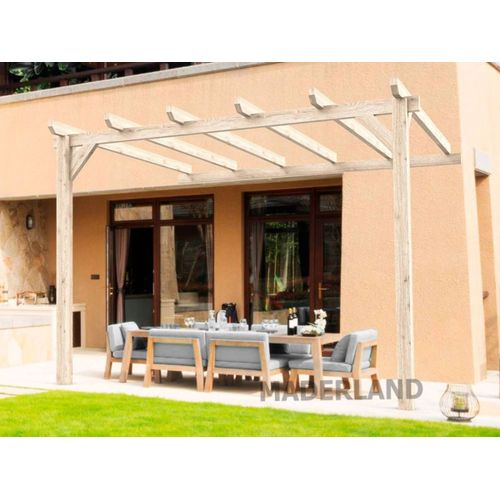 Pergola Adossée En Lamellé-Collée Amiens 500 X 400 Cm - Mardeland