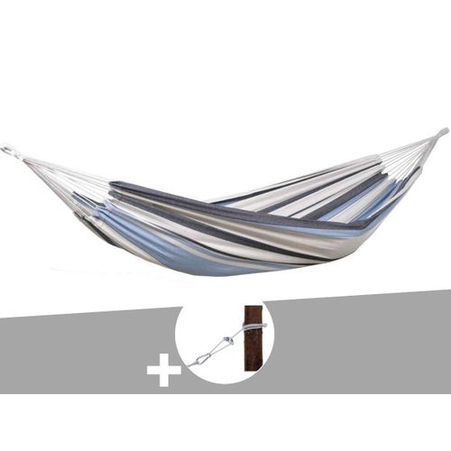 Hamac 1 Place Salsa Marine En Polycoton + Kit Fixation Smartrope - Amazonas