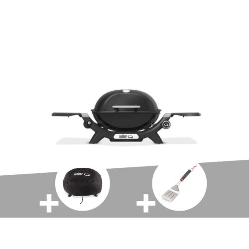 Barbecue à gaz Q 1200N noir + Housse + Spatule - Weber