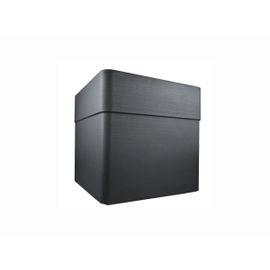 Pot De Fleur Carré Carel Gris Anthracite 39 X 39 X 39 Cm - Eda