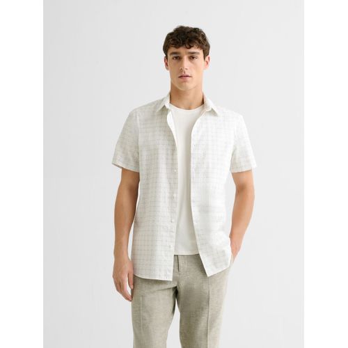 Chemise Manches Courtes Slim À Motif