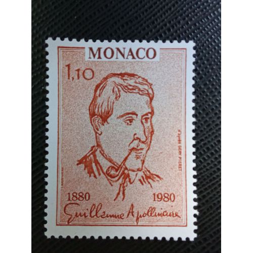 Timbre Monaco Y T 1228 Guillaume Apollinaire (1880-1918), Cent De Naissance 1980 (040709 )