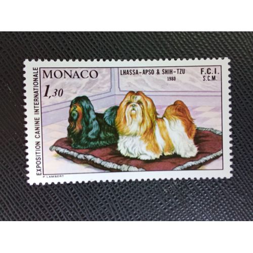 Timbre Monaco Y T 1232 Exposition Canine Internationale De Monte-Carlo 1980 (040709 )