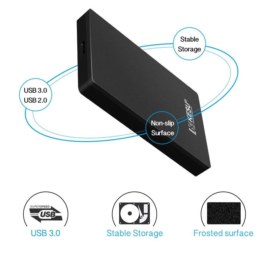 Disque dur externe HDD Portable usb 3.0 de 2.5 pouces, avec capacit de stockage de 320 go/500 go/750 go/1 to, Compatible pour PC, Mac, ordinateur de bureau, MacBook-160 Go-Bleu image 2 | Rakuten