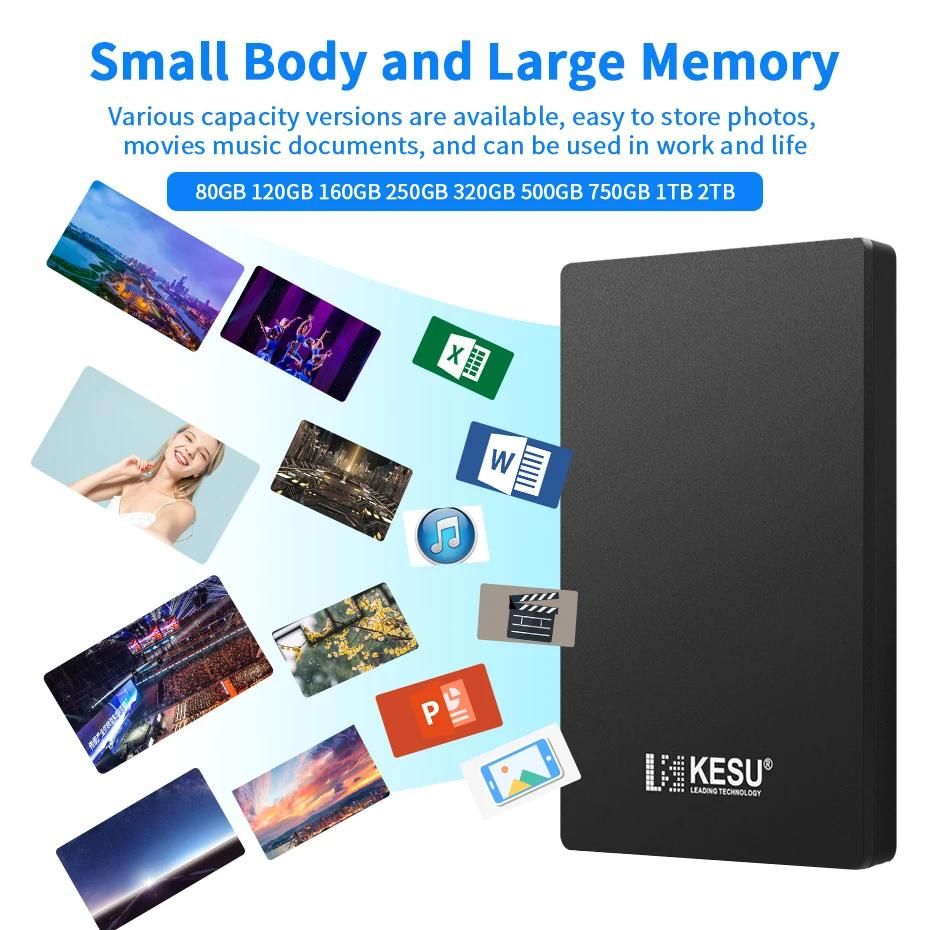 Disque dur externe HDD Portable usb 3.0 de 2.5 pouces, avec capacit de stockage de 320 go/500 go/750 go/1 to, Compatible pour PC, Mac, ordinateur de bureau, MacBook-160 Go-Bleu image 9 | Rakuten