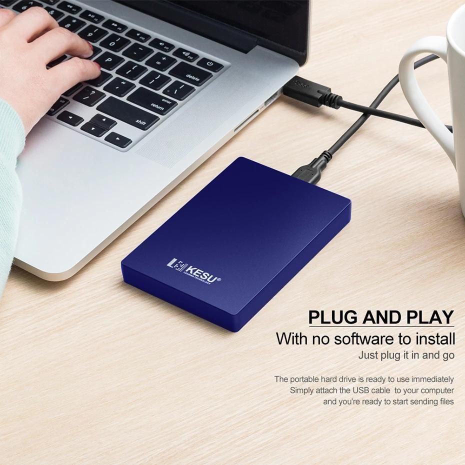 Disque dur externe HDD Portable usb 3.0 de 2.5 pouces, avec capacit de stockage de 320 go/500 go/750 go/1 to, Compatible pour PC, Mac, ordinateur de bureau, MacBook-160 Go-Bleu image 13 | Rakuten