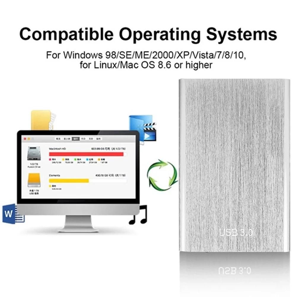 Disque Dur Externe Portable Usb 2.5, Disque Dur En Mtal, Plug And Play, Macbook, Tablette, Ordinateur, 3.0 Pouces image 4 | Rakuten