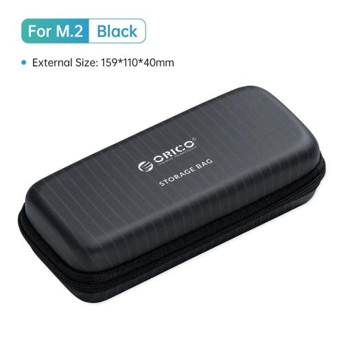 Ssd Nvme M2 boîtier de disque dur sac de Protection pour boîtier externe M.2/M.2 SSD/câble USB/disque U sacs de rangement de grande capacité-Noir