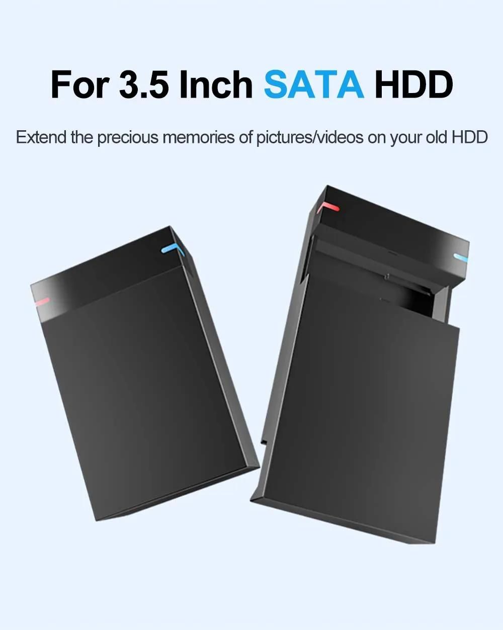 Botier HDD 3.5 2.5 botier de disque dur externe pour 3.5 2.5 pouces SATA SSD HDD UASP USB 3.0 vers SATA III 10 to botier de disque dur SSD-US Plug image 2 | Rakuten
