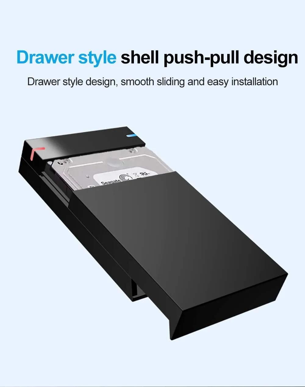 Botier HDD 3.5 2.5 botier de disque dur externe pour 3.5 2.5 pouces SATA SSD HDD UASP USB 3.0 vers SATA III 10 to botier de disque dur SSD-US Plug image 4 | Rakuten