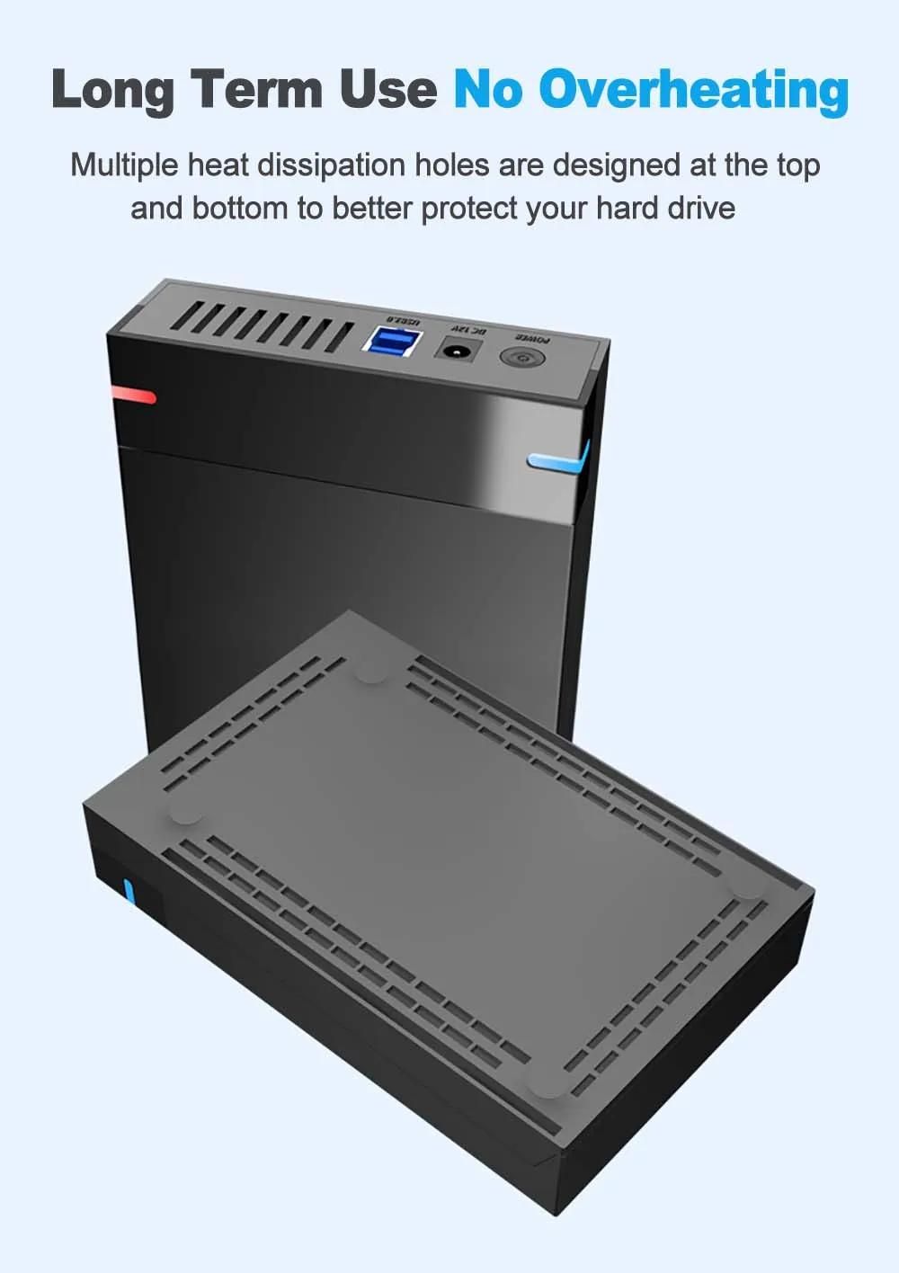 Botier HDD 3.5 2.5 botier de disque dur externe pour 3.5 2.5 pouces SATA SSD HDD UASP USB 3.0 vers SATA III 10 to botier de disque dur SSD-US Plug image 8 | Rakuten