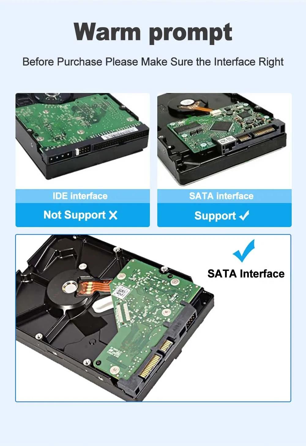 Botier HDD 3.5 2.5 botier de disque dur externe pour 3.5 2.5 pouces SATA SSD HDD UASP USB 3.0 vers SATA III 10 to botier de disque dur SSD-US Plug image 12 | Rakuten