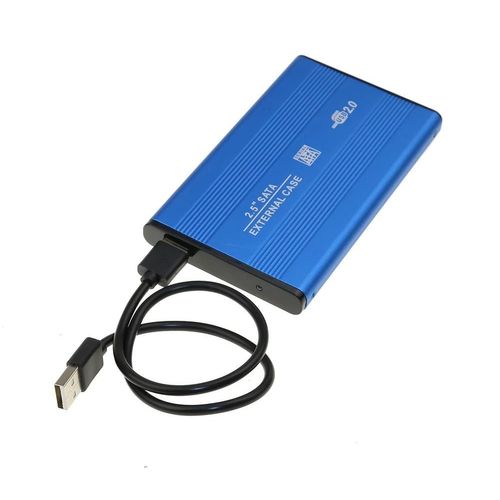 Boîtier externe pour disque dur SATA HD de 2.5 pouces, USB 2.0, 3 to, pour Windows/Mac-USB 2.0 Bleu