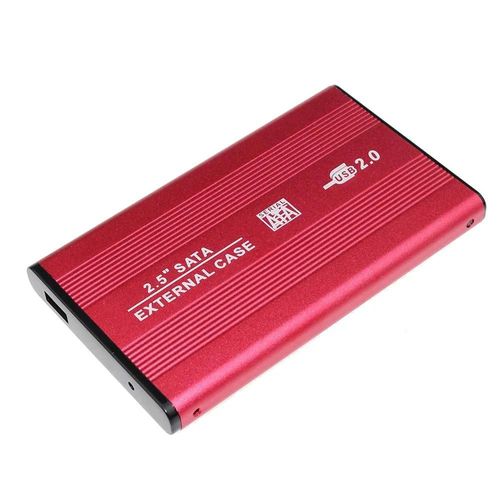 Boîtier externe pour disque dur SATA HD de 2.5 pouces, USB 2.0, 3 to, pour Windows/Mac-USB 2.0 Rouge