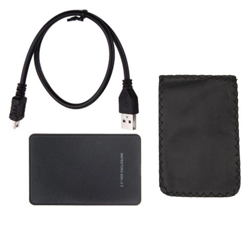Boîtier pour disque dur 2.5 USB 2.0 SATA, adaptateur pour disque dur SSD, 2.5 pouces-A USB 2.0 Noir