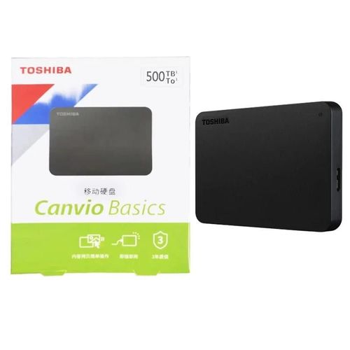Toshiba A3 mise à niveau noir Canvio Base disque dur externe, USB 3.0 mécanique Disco Rigido Preto pour ordinateur de bureau-A3-500GB
