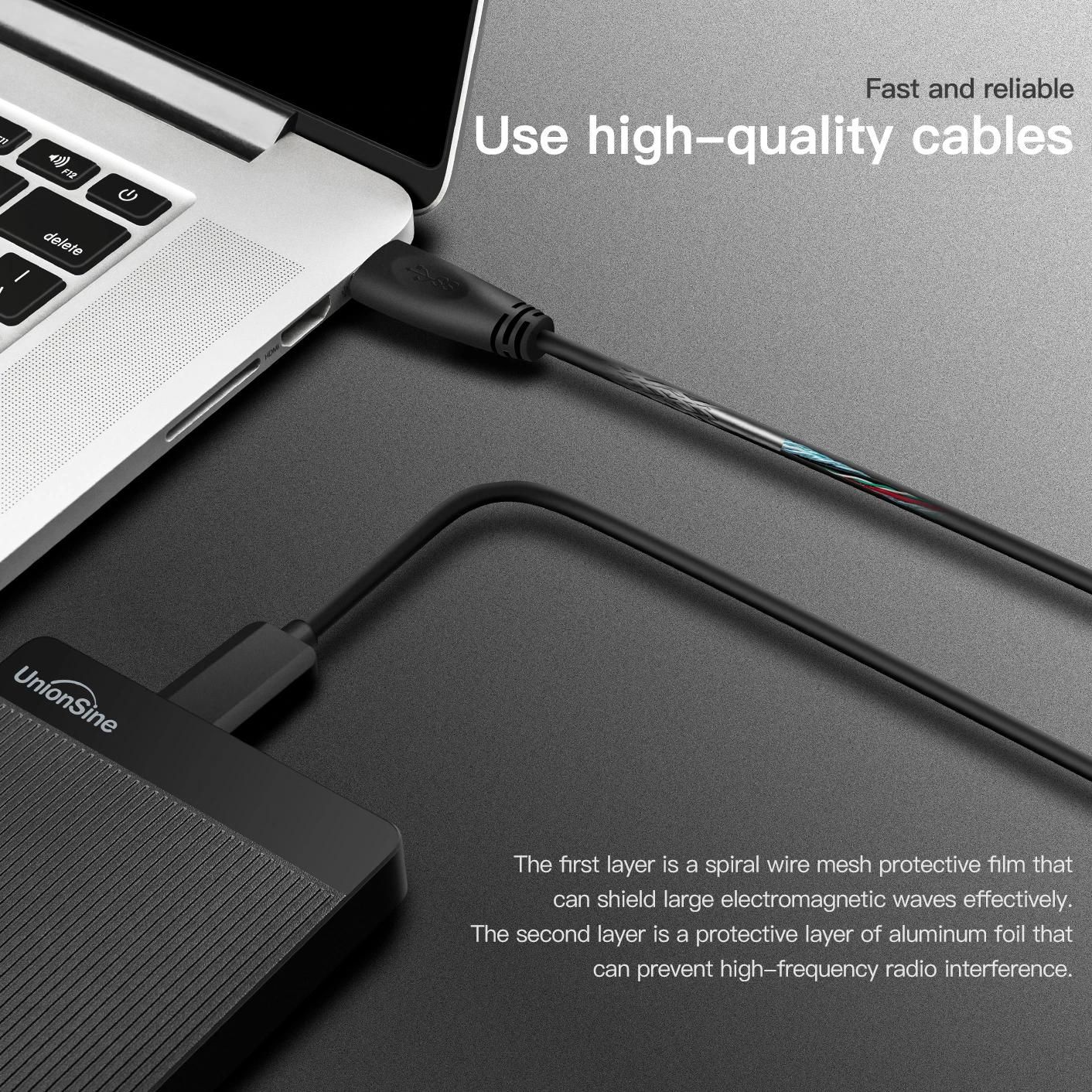 UnionSine HDD 2.5 ''disque dur externe Portable, USB3.0 stockage Compatible pour PC, Mac, ordinateur de bureau, MacBook, Xbox-2 TO-Noir image 5 | Rakuten