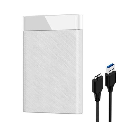 Boîtier de disque dur portable Q5, USB 2.5, convient aux disques durs mécaniques à semi-conducteurs, prend en charge l'interface SATA, ordinateur portable, 3 pouces-3.0 Blanc