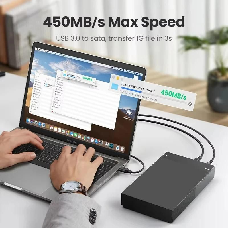 Botier de disque dur externe USB 3.0 vers SATA, 3.5 pouces, prise en charge du botier de disque dur de 10 to, adaptateur haute vitesse pour PC Lapop-EU Plug image 2 | Rakuten