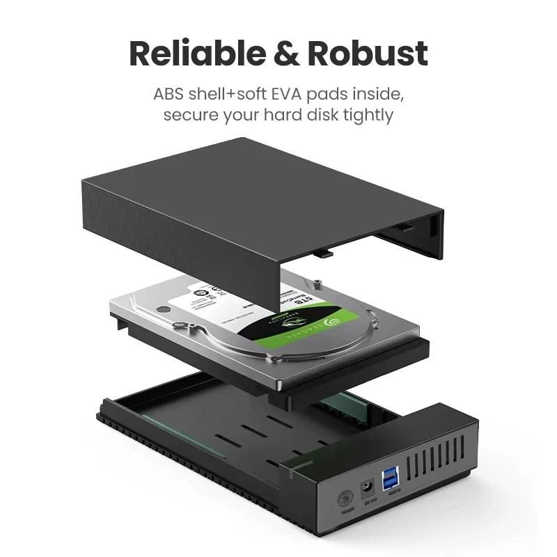 Botier de disque dur externe USB 3.0 vers SATA, 3.5 pouces, prise en charge du botier de disque dur de 10 to, adaptateur haute vitesse pour PC Lapop-EU Plug image 4 | Rakuten
