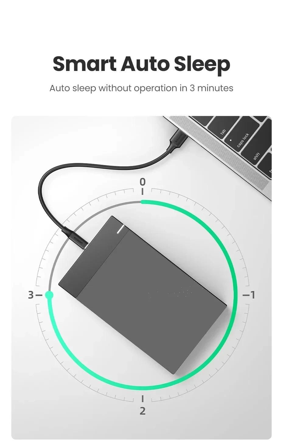 Botier de disque dur externe USB 3.0 vers SATA, 3.5 pouces, prise en charge du botier de disque dur de 10 to, adaptateur haute vitesse pour PC Lapop-EU Plug image 5 | Rakuten