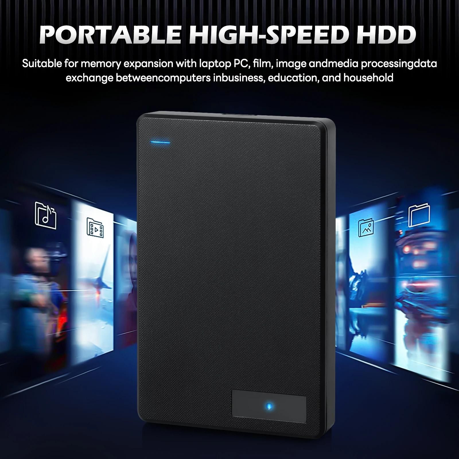 Disque dur HD externe portable,mmoire HDD, USB3.0, cl USB haute vitesse pour ordinateur portable, PC, MacBook, PS4, PS5-2 TO-Noir image 4 | Rakuten