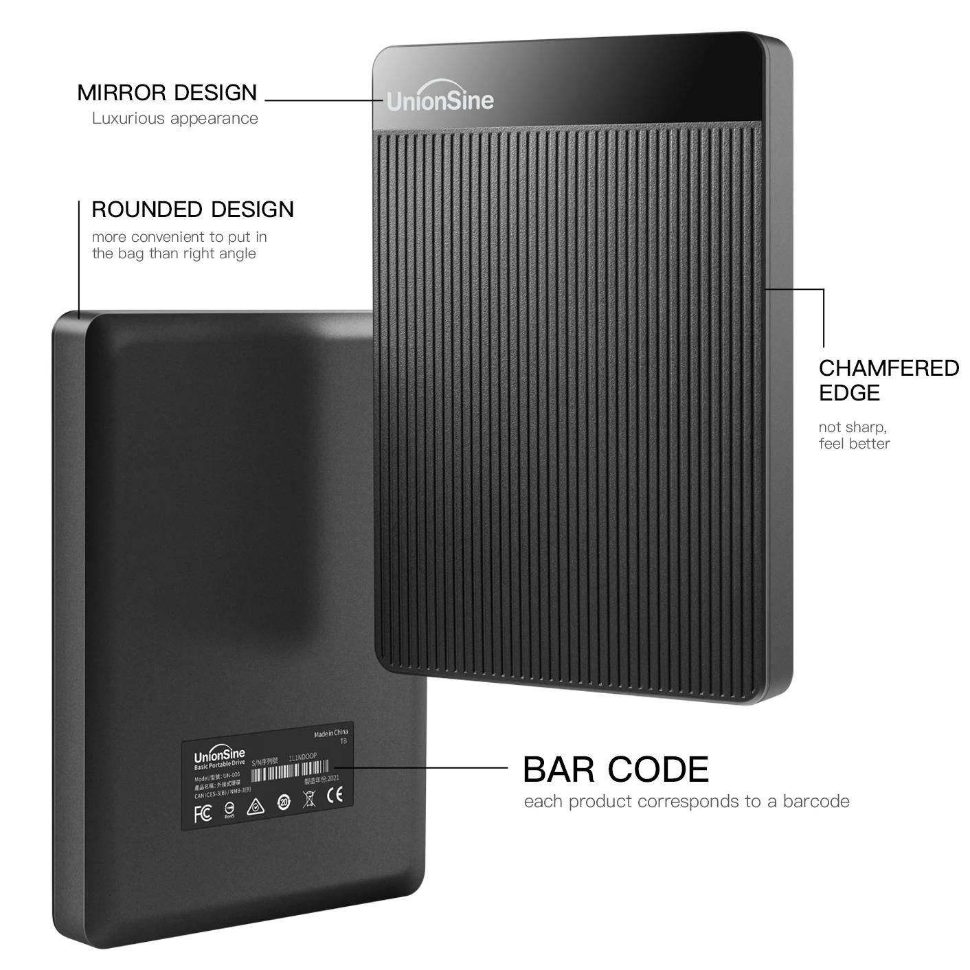 UnionSine HDD 2.5 ''disque dur externe Portable, USB3.0 stockage Compatible pour PC, Mac, ordinateur de bureau, MacBook, Xbox-500 Go-RU Warehouse image 8 | Rakuten