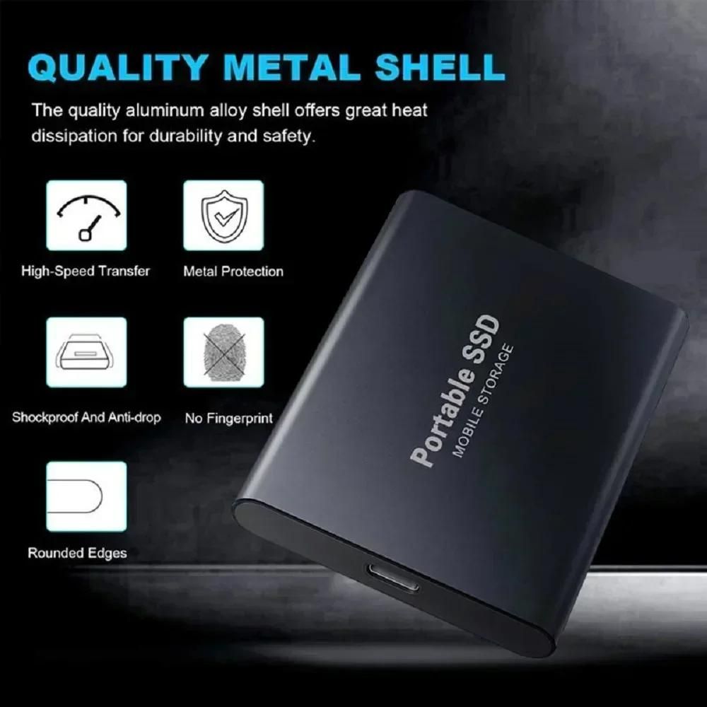 2025 nouveau disque dur tanche  l'eau et  la poussire disque dur externe Portable USB 3.1 disque solide haute vitesse pour PC/transfert de donnes/ordinateur Portable-Rouge 1TB image 2 | Rakuten